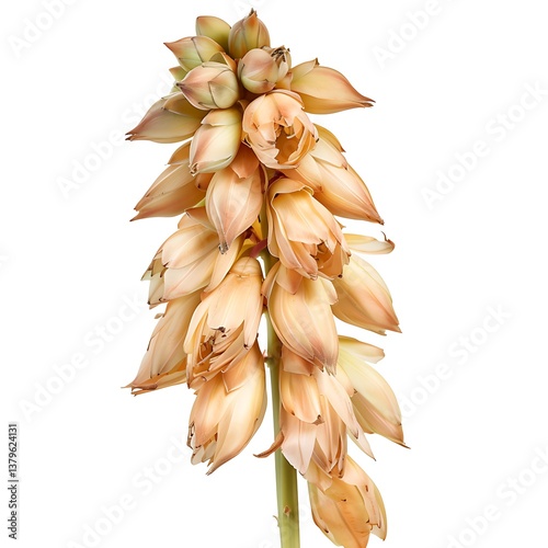 Yucca Flower isolated on white background.close up.