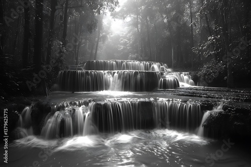 Beautiful waterfall in the forest