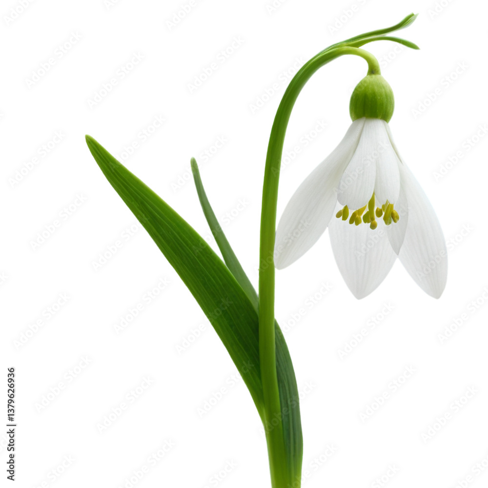 snowdrop on white background snowdrop on white background