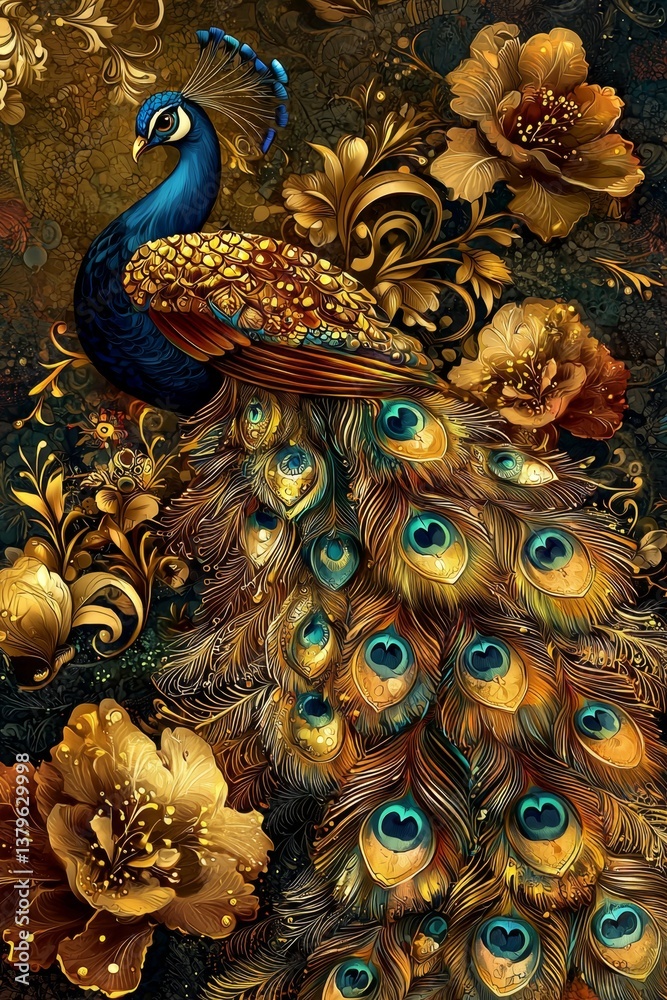 custom made wallpaper toronto digitalElegant Fusion of Modern Art and Nature's Colorful Blooms