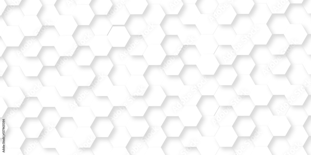Abstract emboss white Hexagonal Background. Luxury White Pattern. Vector Futuristic minimal honeycomb mosaic white background. geometric mesh cell texture. modern futuristic wallpaper.
Abstract emboss white Hexagonal Background. Luxury White Pattern. Vector Futuristic minimal honeycomb mosaic white background. geometric mesh cell texture. modern futuristic wallpaper.