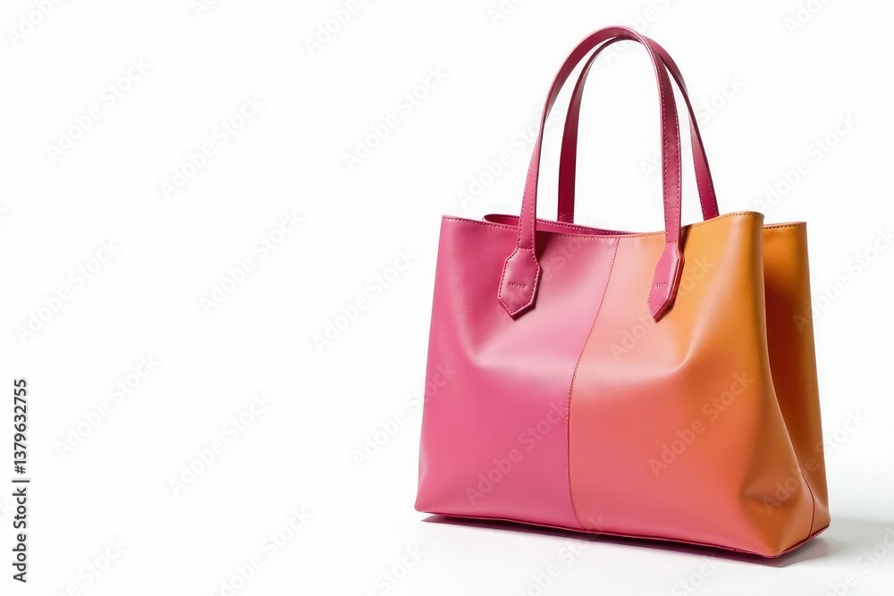 Stylish tote bag, isolated on white background, isolated, elegant Stylish tote bag, isolated on white background, isolated, elegant