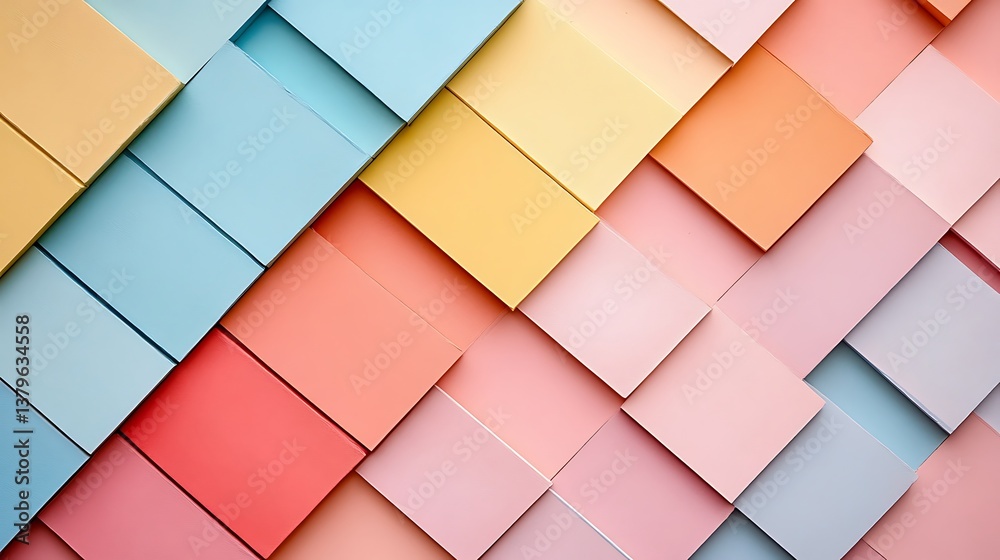 Pastel Colored Squares Abstract Geometric Pattern Pastel Colored Squares Abstract Geometric Pattern