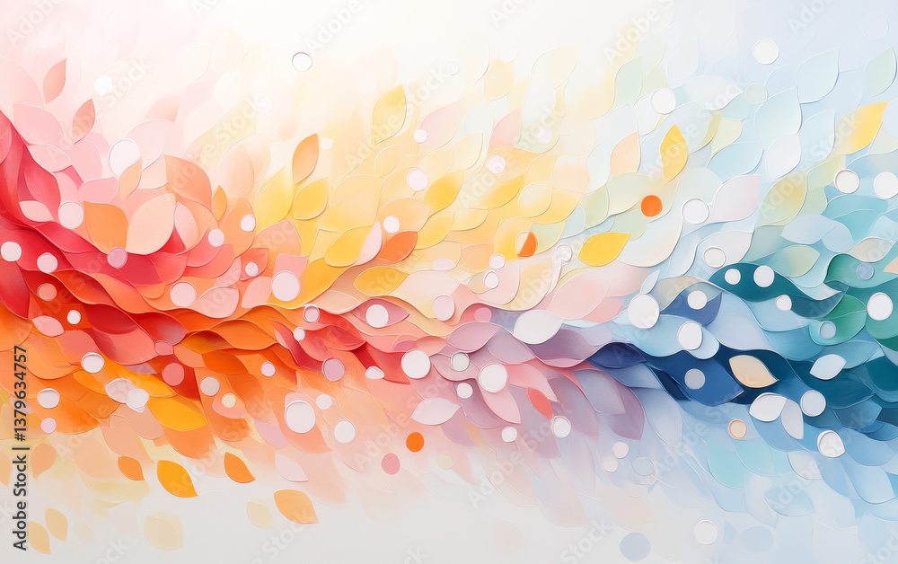 Fototapeta premium Retro style floral texture art background 