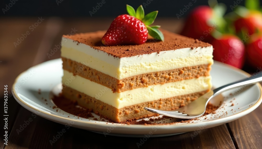 Classic tiramisu, perfectly layered and dusted with cocoa , chocolate, culinary, cocoa Classic tiramisu, perfectly layered and dusted with cocoa , chocolate, culinary, cocoa