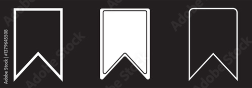 Bookmark icon. bookmarks for phone vector icon. bookmark for internet online views. Social media flat icon. Vector illustration.