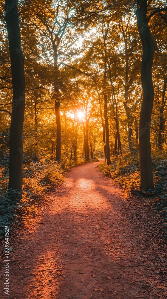 Sunset Forest Path. (1)