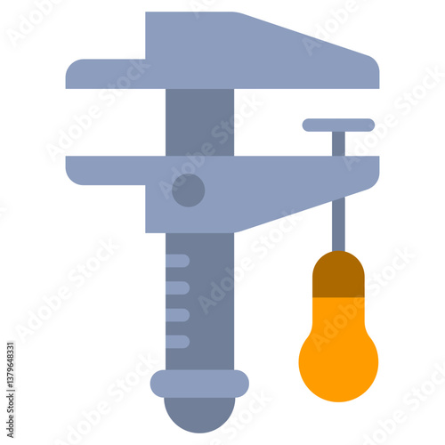 Vernier calipers Flat Design Icon - Carpentry Flat Icon