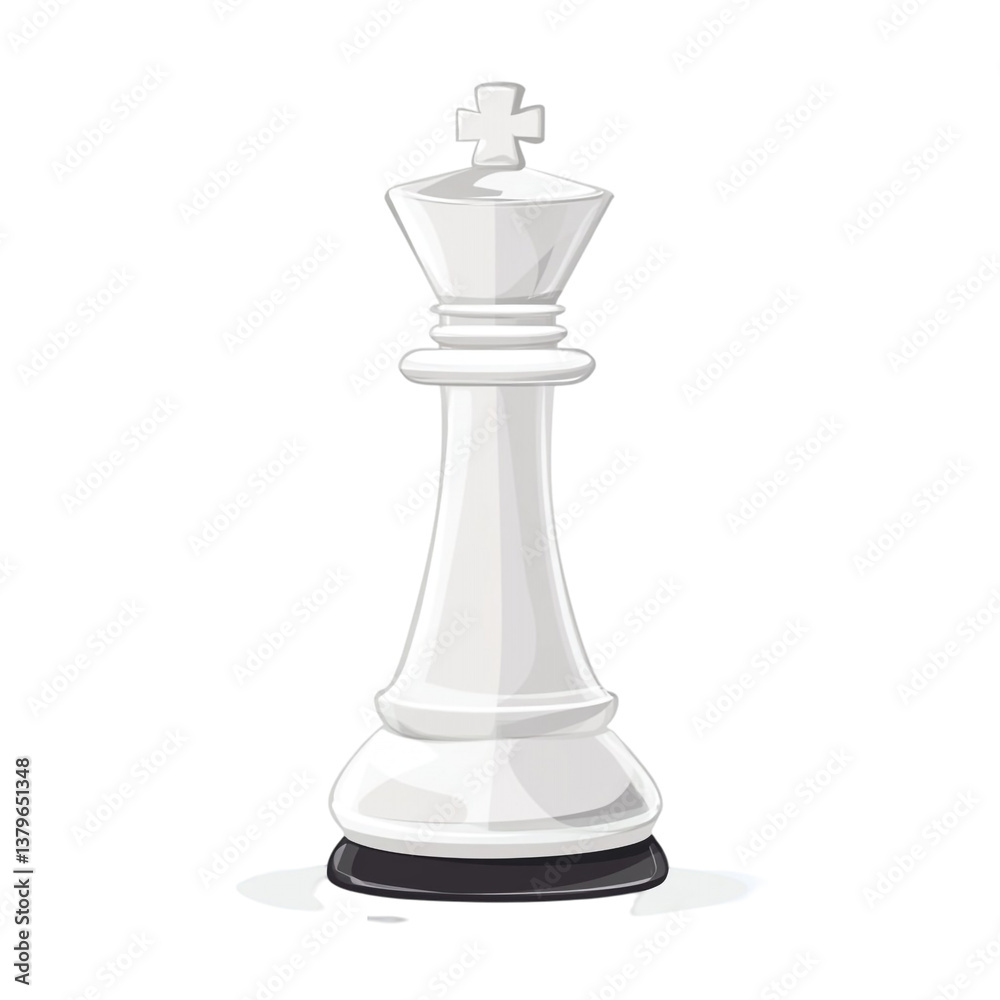 White Chess King Piece Game Strategy Leadership Power White Chess King Piece Game Strategy Leadership Power
