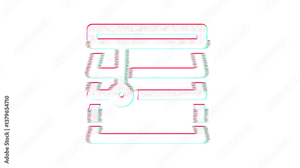 Icon blinds is distorted. Glitch. Noise, chromatic aberration, geometric distortion Icon blinds is distorted. Glitch. Noise, chromatic aberration, geometric distortion