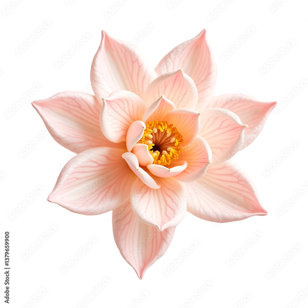 Fototapeta premium Exquisite Close-up of a Delicate Pink Lotus Flower