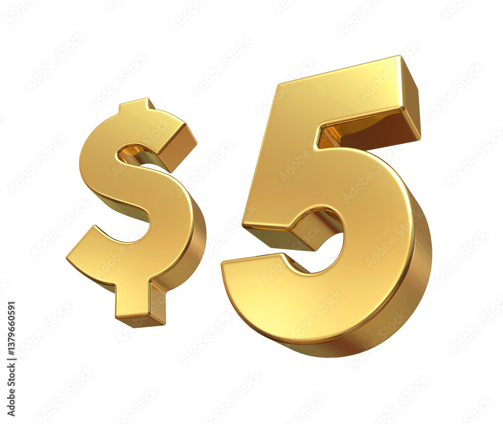 Gold Dollar Number 5 Gold Dollar Number 5