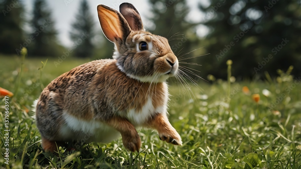Fototapeta premium rabbit in the grass