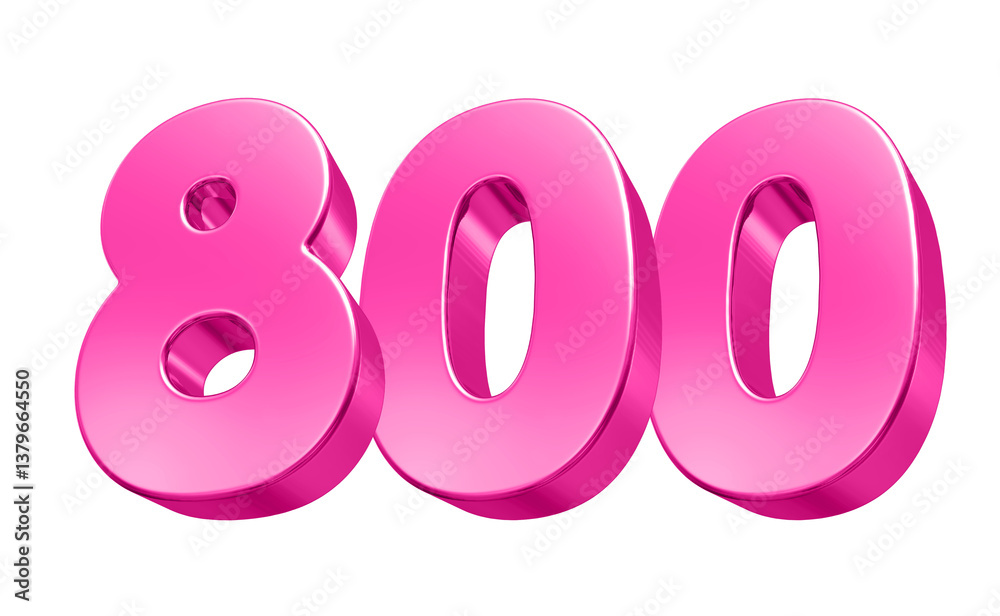 Pink Number 800 Pink Number 800