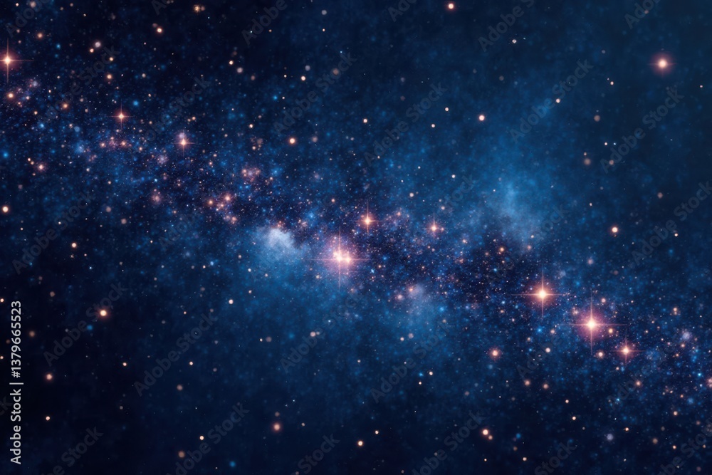 Obraz premium Sparkling starfield against a dark blue-black canvas, astronomical, nebula
