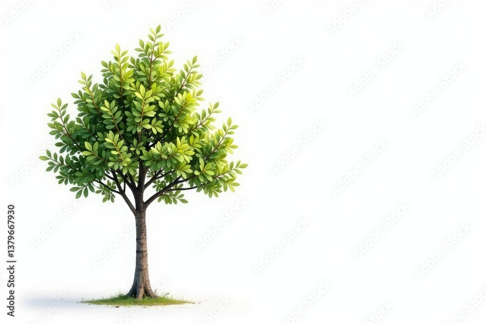 Delicate young tree, isolated on pure white backdrop , sprout, macro Delicate young tree, isolated on pure white backdrop , sprout, macro