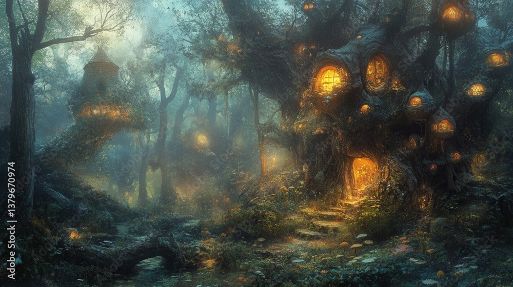 Obraz premium The forest is dense and full of life