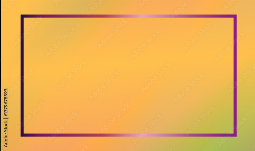 Fototapeta premium Template for your brand book. Color background in golden frame. Modern futuristic background