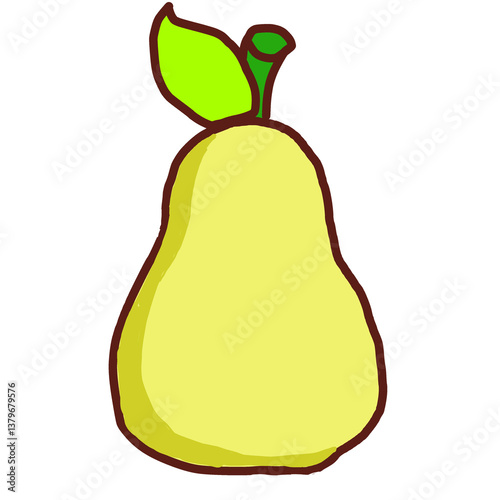pear isolated on white background
