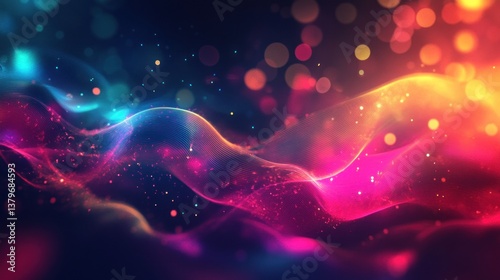 Abstract Colorful Waves: A Vibrant Digital Art Piece