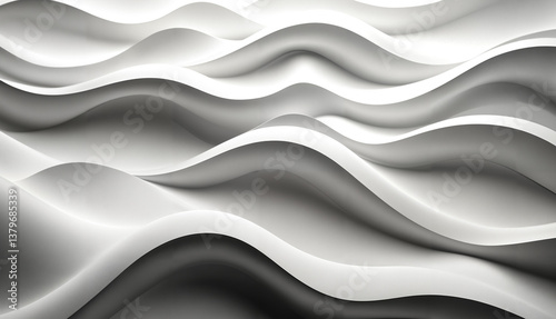 Japanese Zen Monochrome Waves with Natural Light (Retina)
