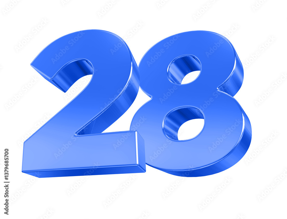 Blue Number 28 Blue Number 28