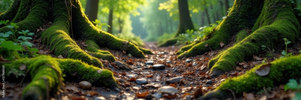 Muddy forest floor with mossy rocks and tangled tree roots, floor, rugs, tree Muddy forest floor with mossy rocks and tangled tree roots, floor, rugs, tree