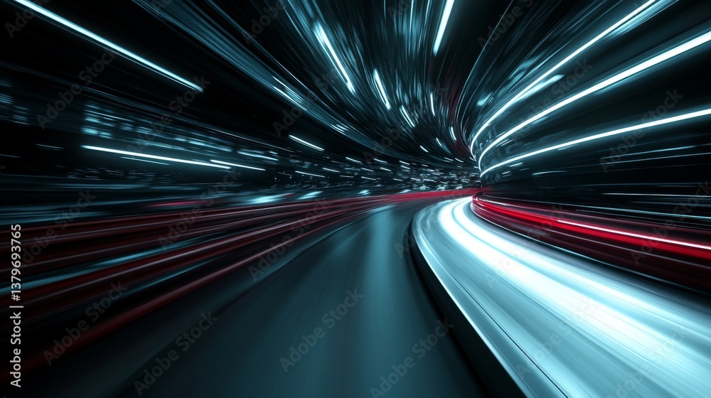 High Energy Race Track with Motion Blur and Dynamic Light Effects High Energy Race Track with Motion Blur and Dynamic Light Effects