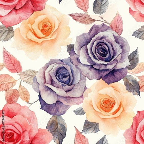 Colorful floral arrangement studio digital art light background close-up decorative concept for home decor