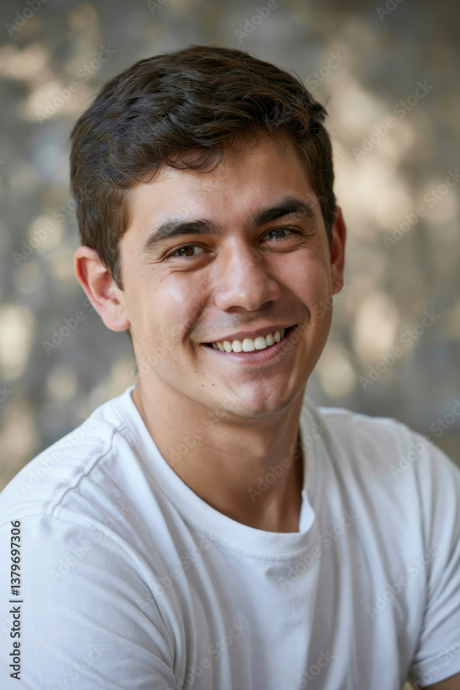 Portrait of smiling young man wearing t-shirt Portrait of smiling young man wearing t-shirt