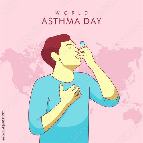 vector world asthma day poster template