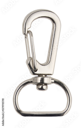 Metal Swivel Snap Hook Isolated on White – Keychain or Bag Clip Hardwa