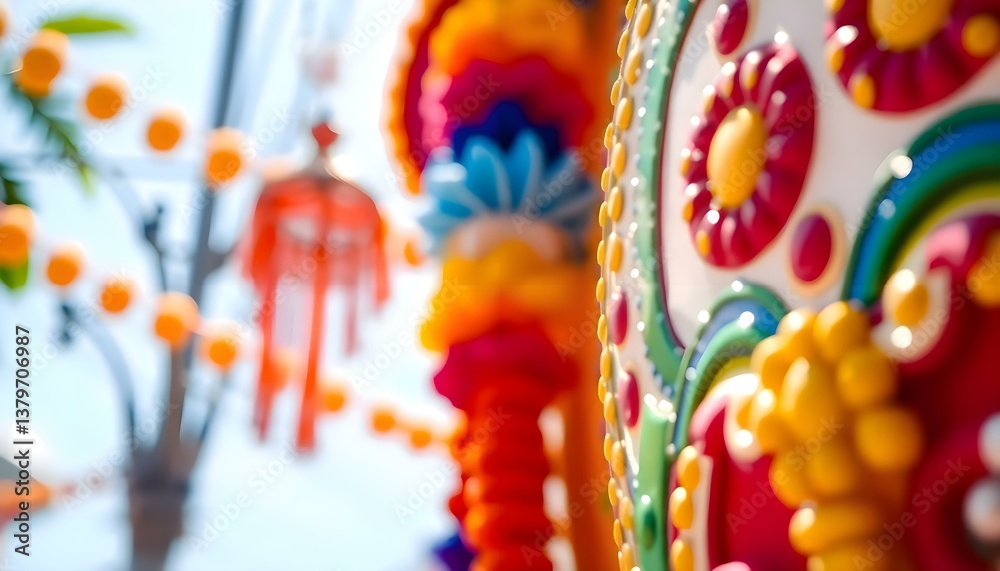 Fototapeta premium close up of a bunch of colorful decorations