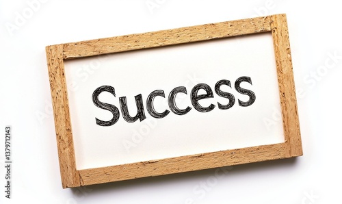 Wallpaper Mural Success Message on Wooden Framed Whiteboard Motivational Concept for Achievement Torontodigital.ca