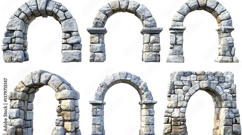 set of ancient arch