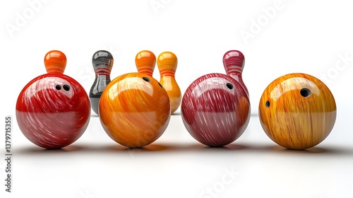 Obraz na płótnie bowling pins and bowling ball w salonie