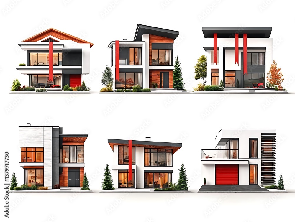 set of houses