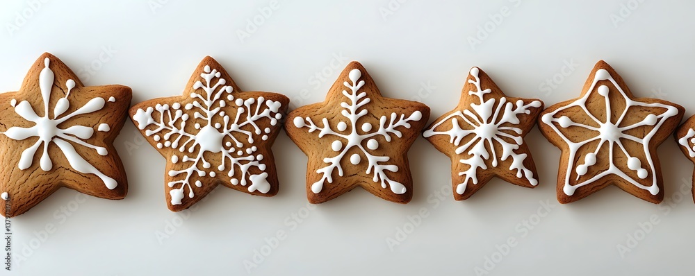 christmas cookies on white background