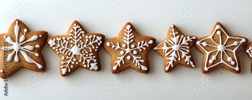 Obraz na płótnie christmas cookies on white background w salonie