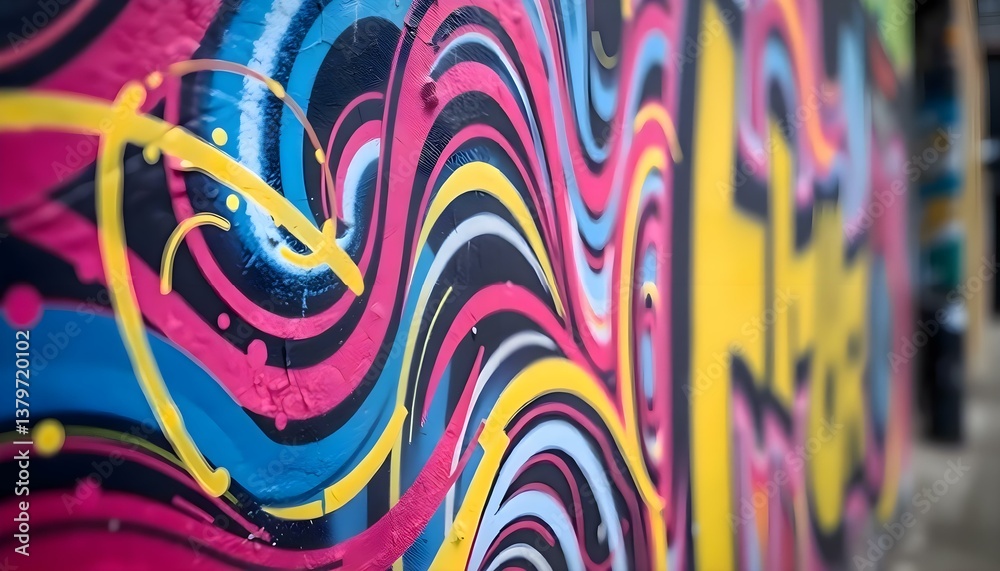 close up of a wall with a colorful design on it close up of a wall with a colorful design on it