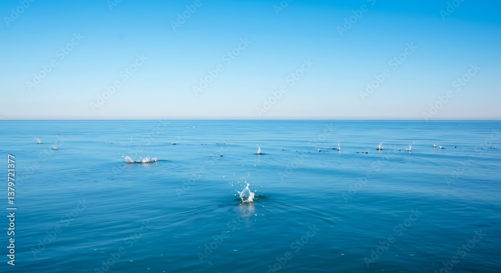 Fototapeta premium Ocean's Ballet AI Generated