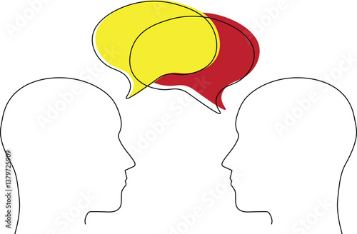Colored Dialogue: Communication Bubbles Vector Graphic