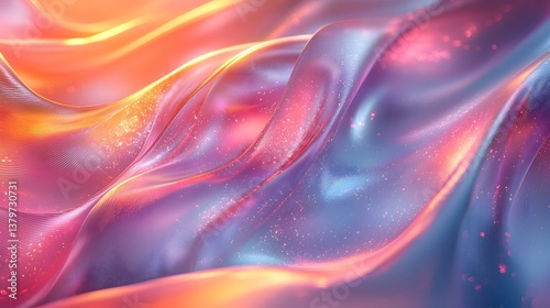 Wallpaper Mural A futuristic 3D abstract background with iridescent liquid shapes and soft lighting on a gradient backdrop, perfect for modern UI design and tech presentations Torontodigital.ca