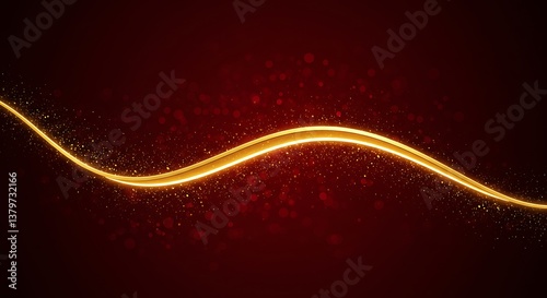 Golden Trail Across Crimson Crimson Night Golden Flow A River Of Light Golden Sparkles On Red Red Velvet Gold Stream Glowing Path In The Dark Celestial Gold Dust Trail AI Generated