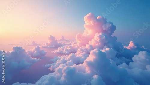 Wallpaper Mural Subtle gradient sky, cloudscape seamlessly looping , atmosphere, blue Torontodigital.ca