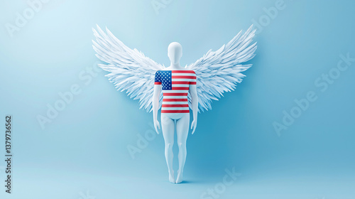 Freedom's Embrace: A symbol...