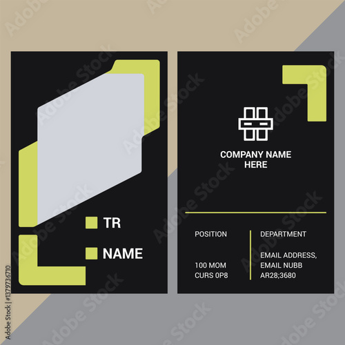 Corporate identity template with business card