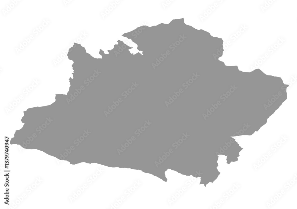 Fototapeta premium vector map boundary of slovenj gradec city in Slovenia with black and white color