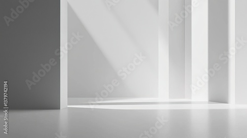 Soft white to light gray gradient, minimalist space background