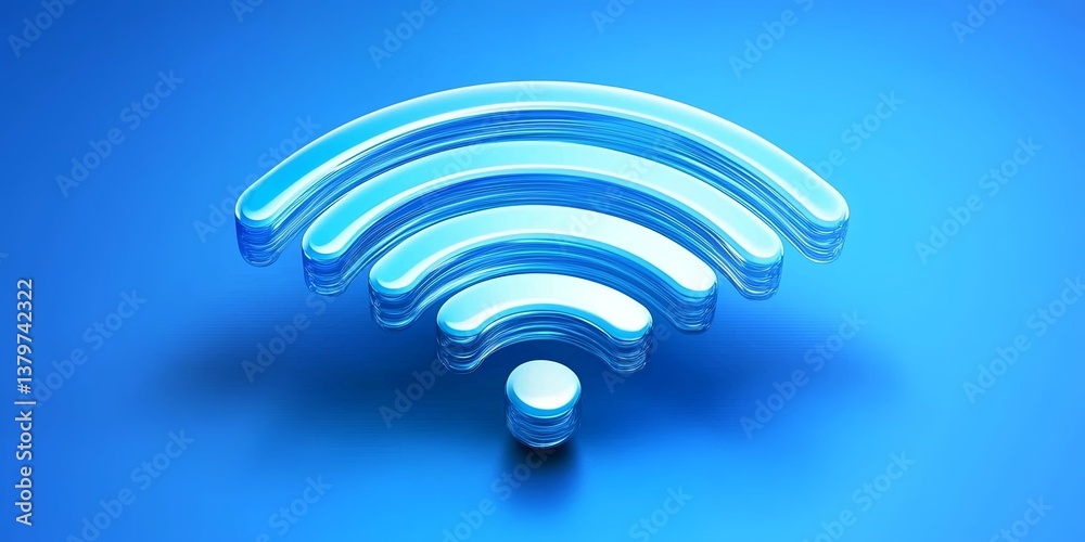 Obraz premium 5G s invisible network connects billions wirelessly, powering smartphones and businesses in the digital age, symbolized by the iconic icon of a connected device.